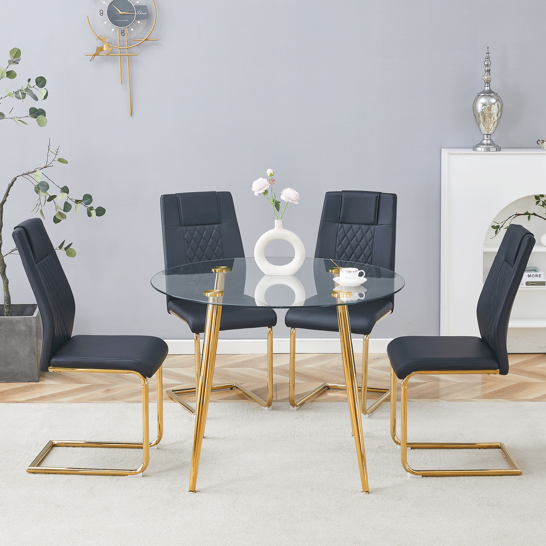 5-Piece Glass Dining Set – Curated for Modern Gatherings