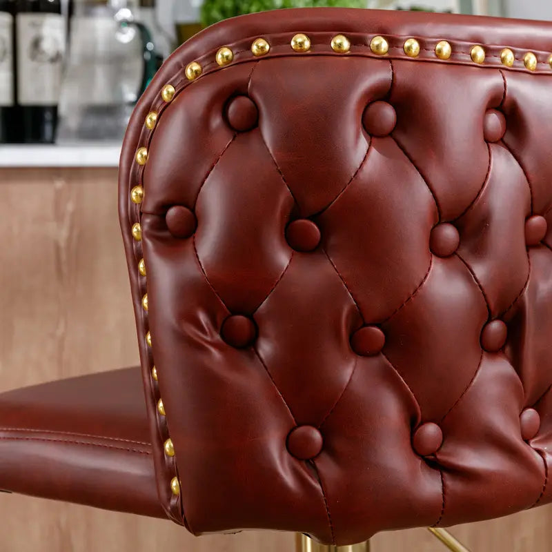 Velvet Swivel Counter Height Stools Set Of 2 Fabric Upholstered Bar Stool Adjustable
