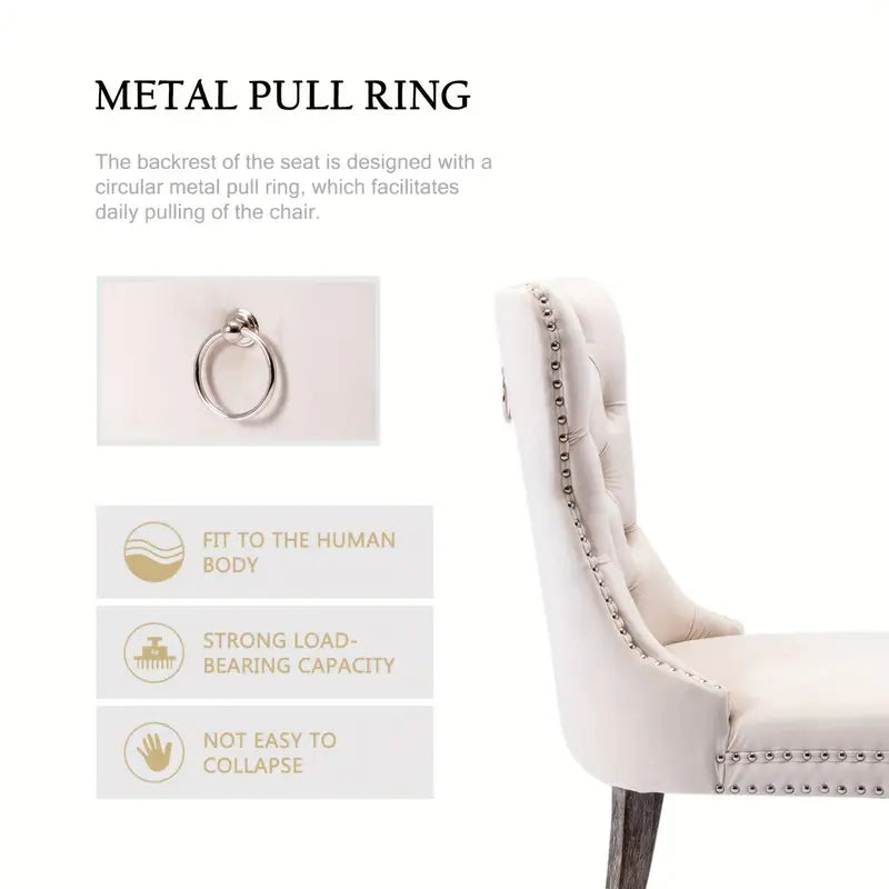 Button Tufted Velvet Dining Chair
