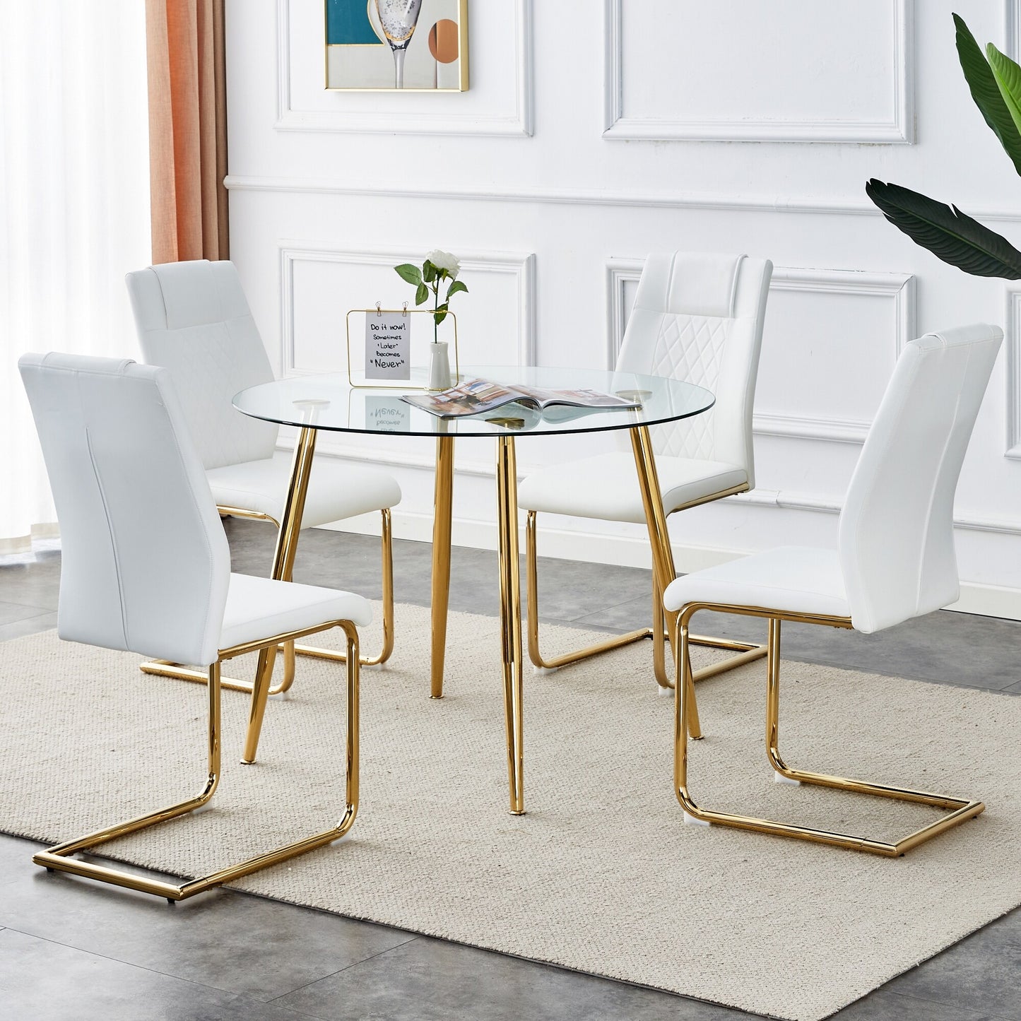 5-Piece Glass Dining Set – Curated for Modern Gatherings