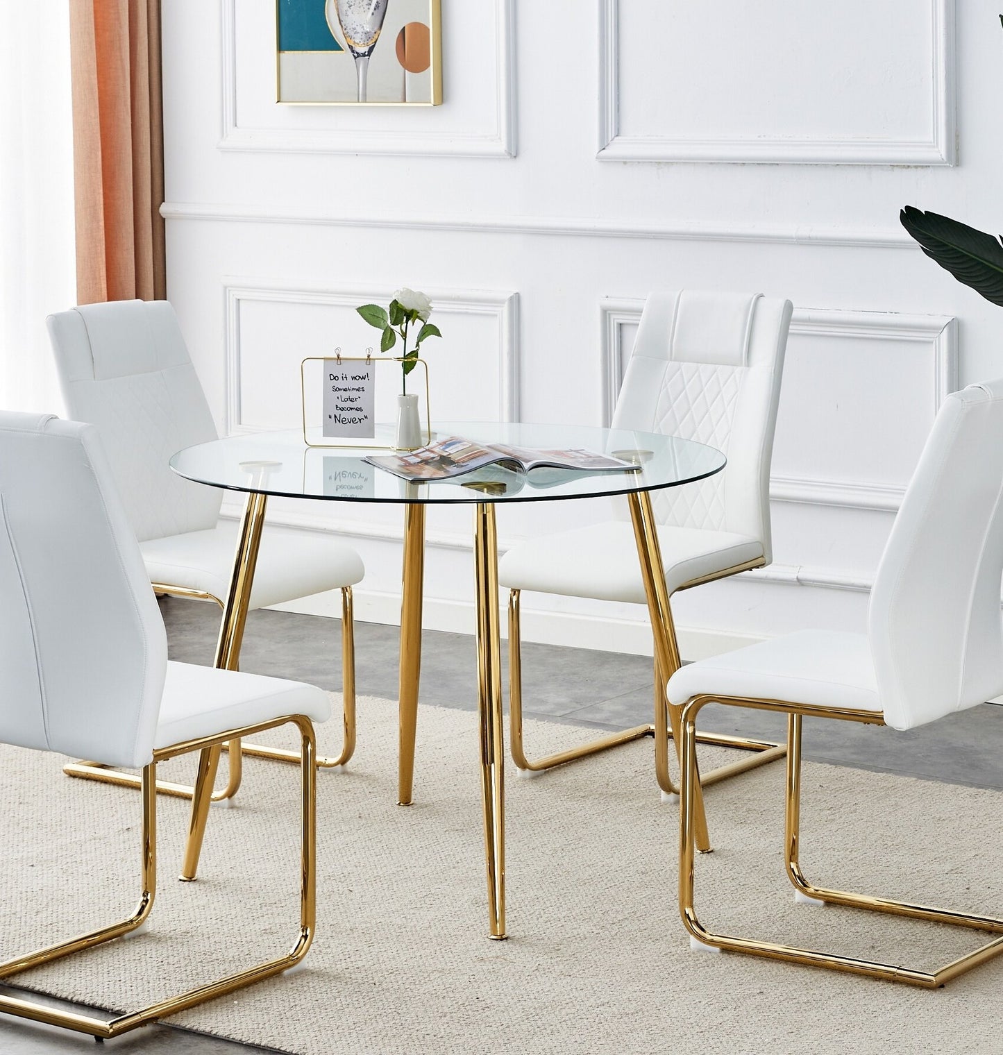 5-Piece Glass Dining Set – Curated for Modern Gatherings