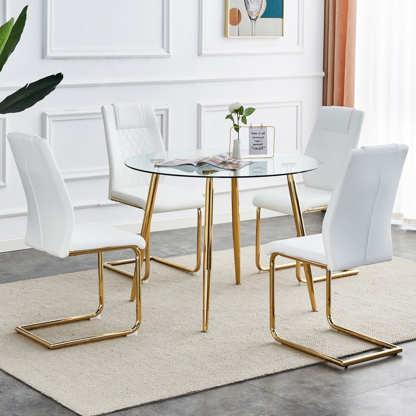 5-Piece Glass Dining Set – Curated for Modern Gatherings