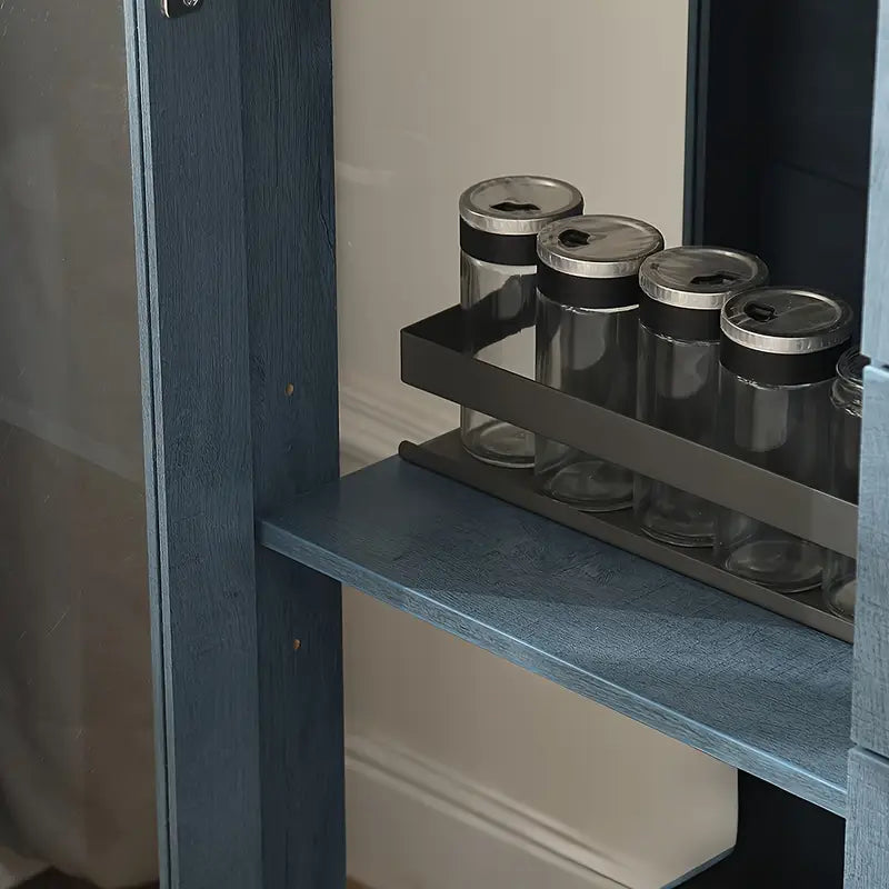 Large Sideboard Cabinet With Glass Doors, Modern Buffet Cabinet With Adjustable Shelves And Drawers