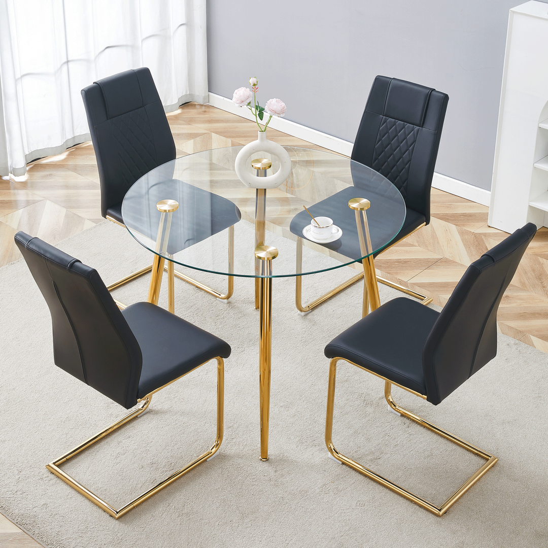 5-Piece Glass Dining Set – Curated for Modern Gatherings