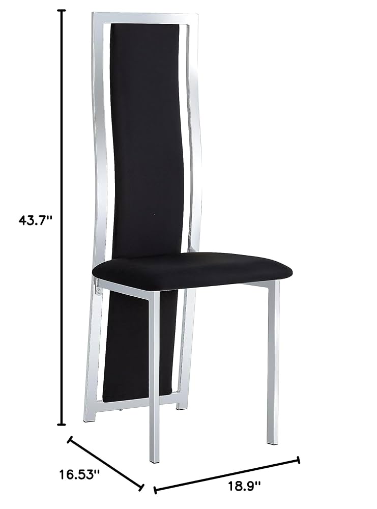 Black Luxury Dining Chair Set