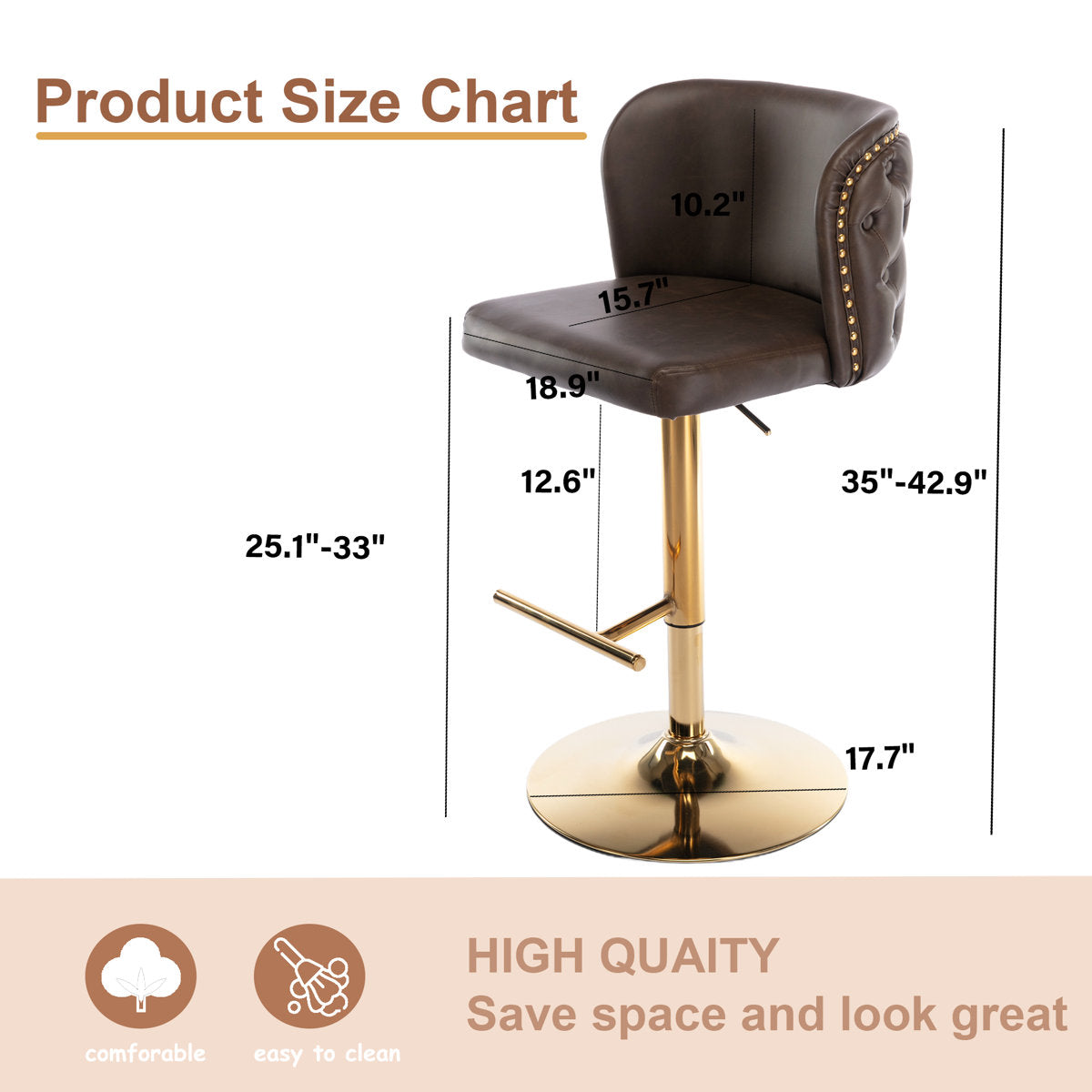 Velvet Swivel Counter Height Stools Set Of 2 Fabric Upholstered Bar Stool Adjustable