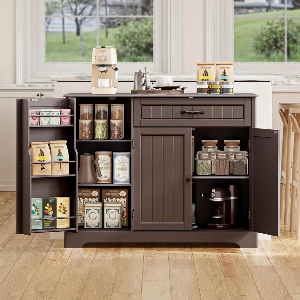 Kitchen Sideboard Buffet Cabinet with Storage, Coffee Bar Cabinet with Drawer.