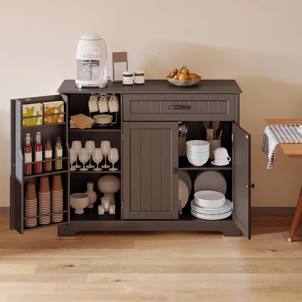 Kitchen Sideboard Buffet Cabinet with Storage, Coffee Bar Cabinet with Drawer.