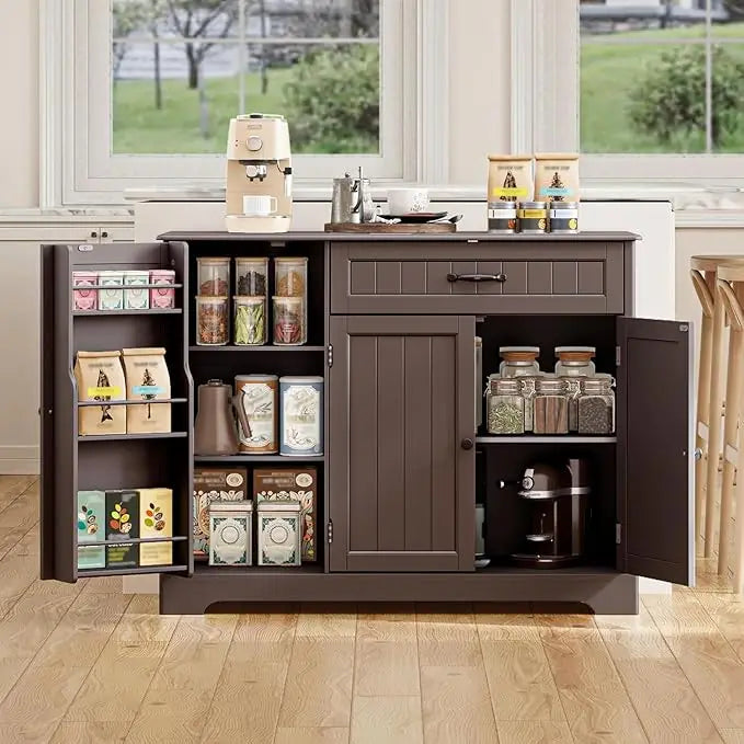Kitchen Sideboard Buffet Cabinet with Storage, Coffee Bar Cabinet with Drawer.