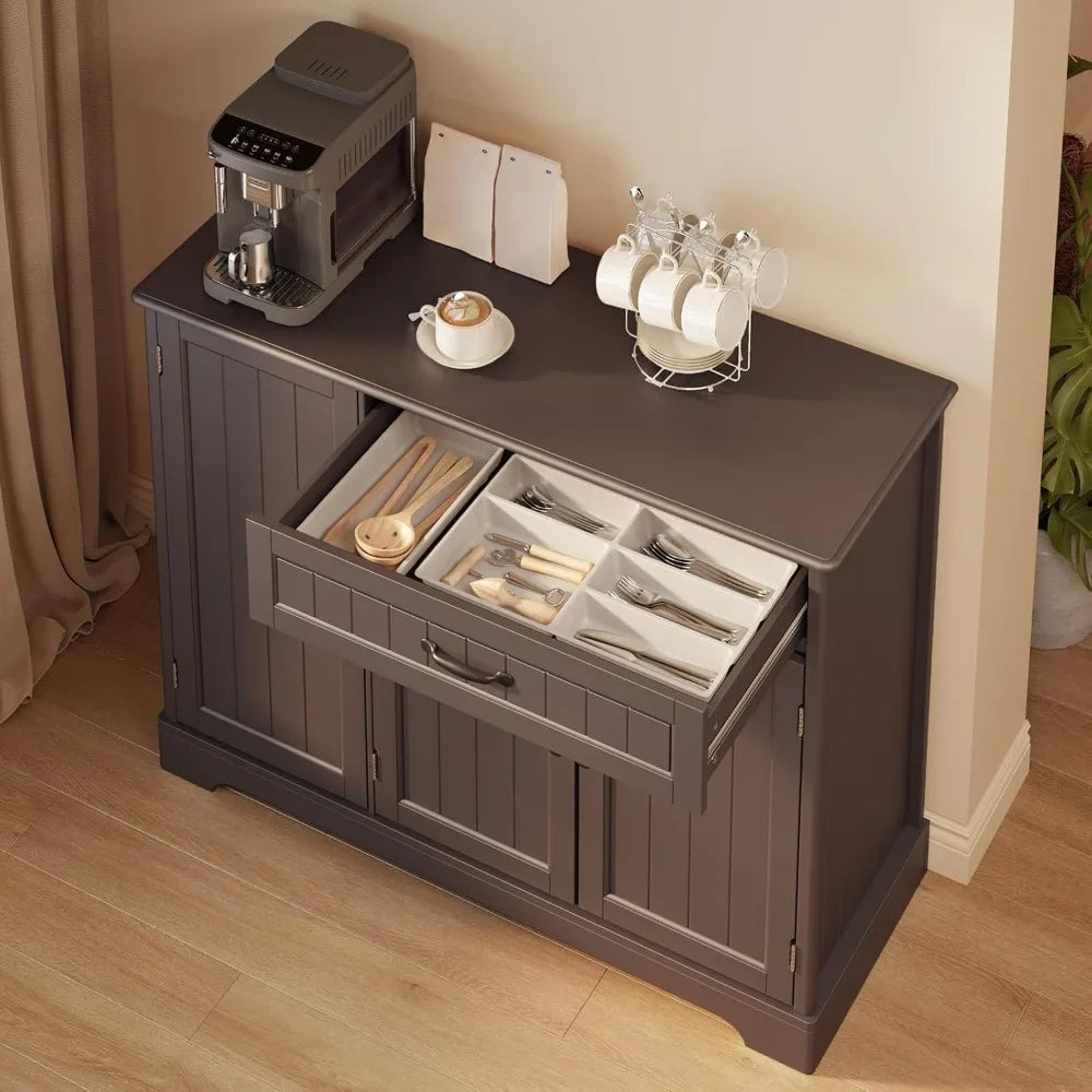 Kitchen Sideboard Buffet Cabinet with Storage, Coffee Bar Cabinet with Drawer.