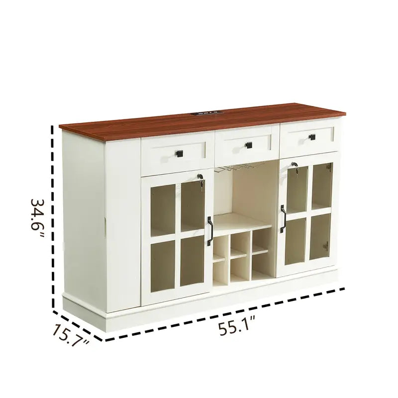 55.1'' Sideboard With Open Shelf