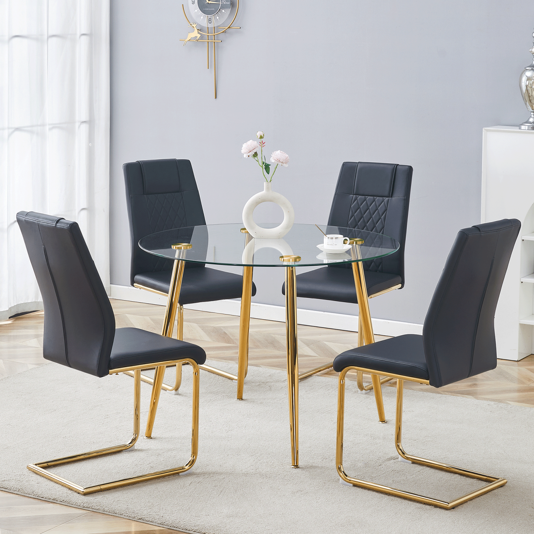 5-Piece Glass Dining Set – Curated for Modern Gatherings