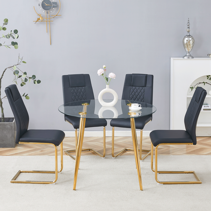 5-Piece Glass Dining Set – Curated for Modern Gatherings