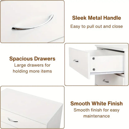 Modern Simple 4-Drawer Dresser White