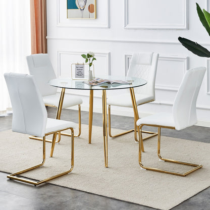 5-Piece Glass Dining Set – Curated for Modern Gatherings