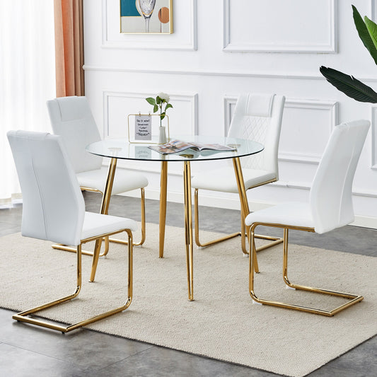 5-Piece Glass Dining Set – Curated for Modern Gatherings
