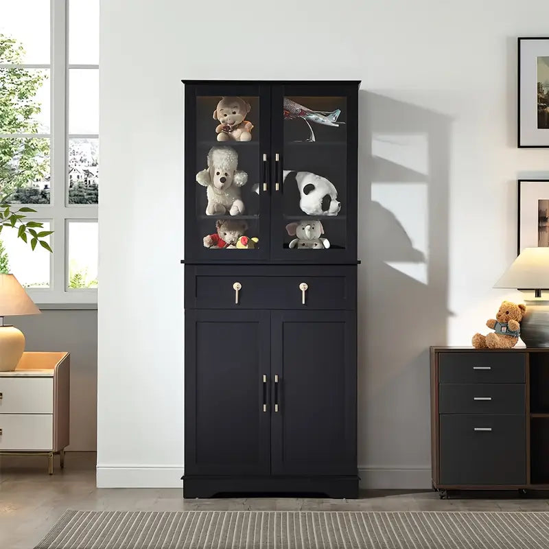 71'' Tall Display Cabinet With Great Showcase & Storage