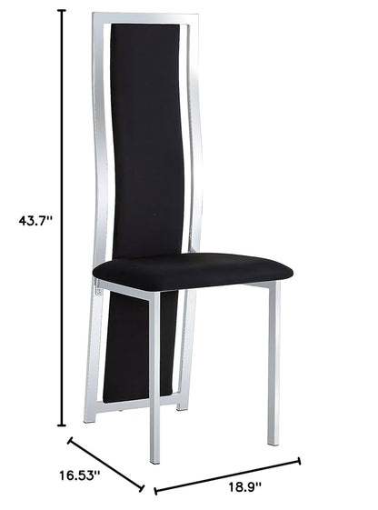 Black Luxury Dining Chair Set