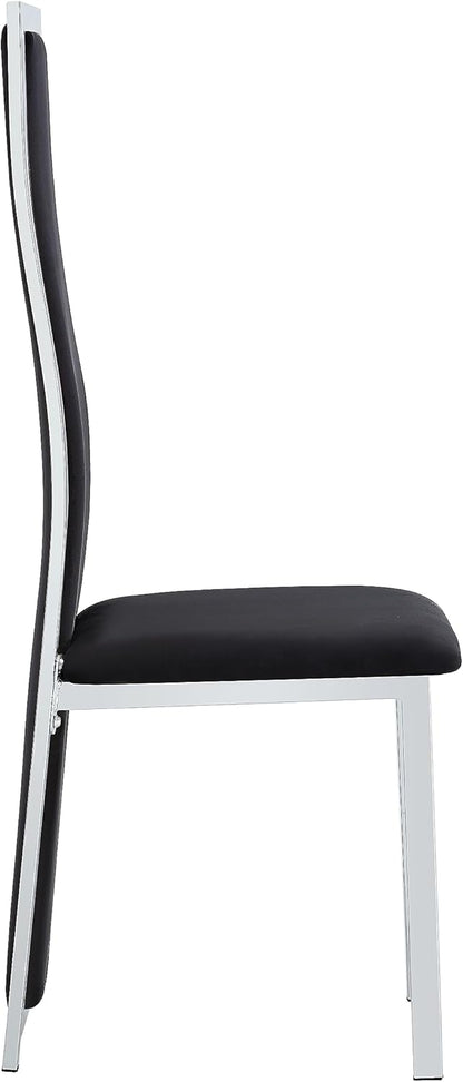 Black Luxury Dining Chair Set