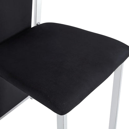 Black Luxury Dining Chair Set