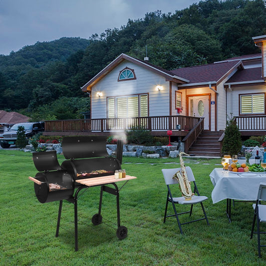 Portable BBQ Grill and Offset Smoker