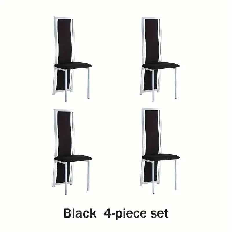 Black Luxury Dining Chair Set